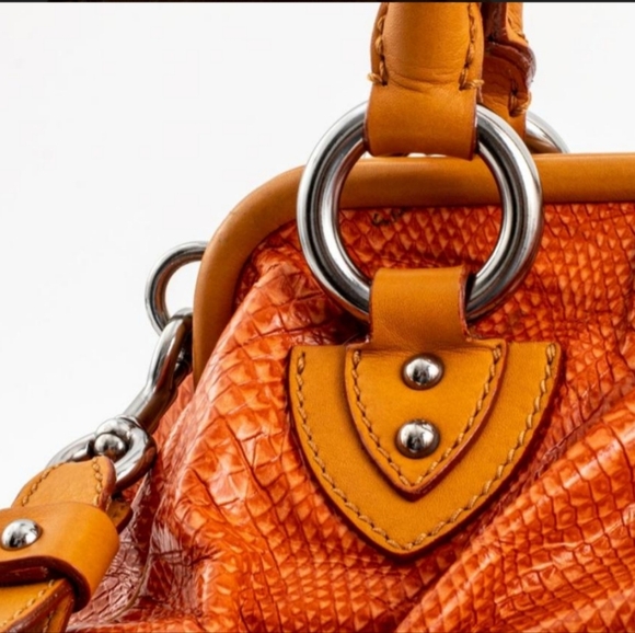 MARC JACOBS Stam CECILIA Embossed SNAKESKIN Two-way Crossbody Top Handle Handbag - Picture 7 of 11